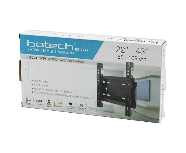 Lbk 22 İnç Ve 43 İnç - 55-109 Cm - Sabit Tv Askı Aparatı - 40 Kg Taşıma Kapasitesi