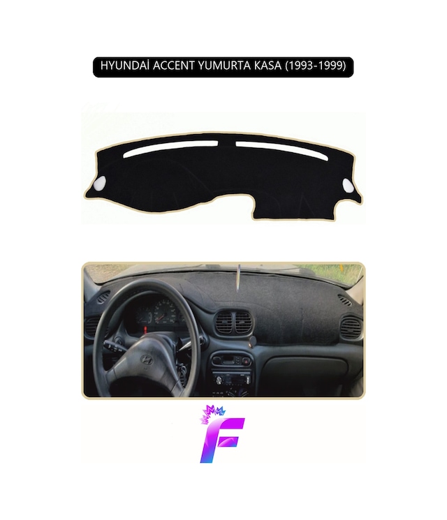 Hyundai Accent Yumurta Kasa 1993-1999 Torpido Örtüsü Güneşten, Isıdan, Çatlamadan Korur G6 Siyah