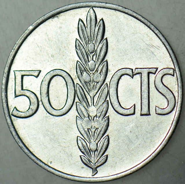 İspanya 50 Centımos 1966 73 Franco Dönemi.