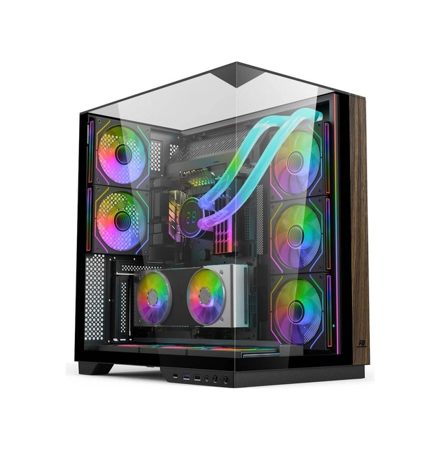PowerBoost ECLIPSE 8 FAN TRIPLE MID-T AHSAP SEA VIEW ATX ARGB Black Tempered Glass USB-C
