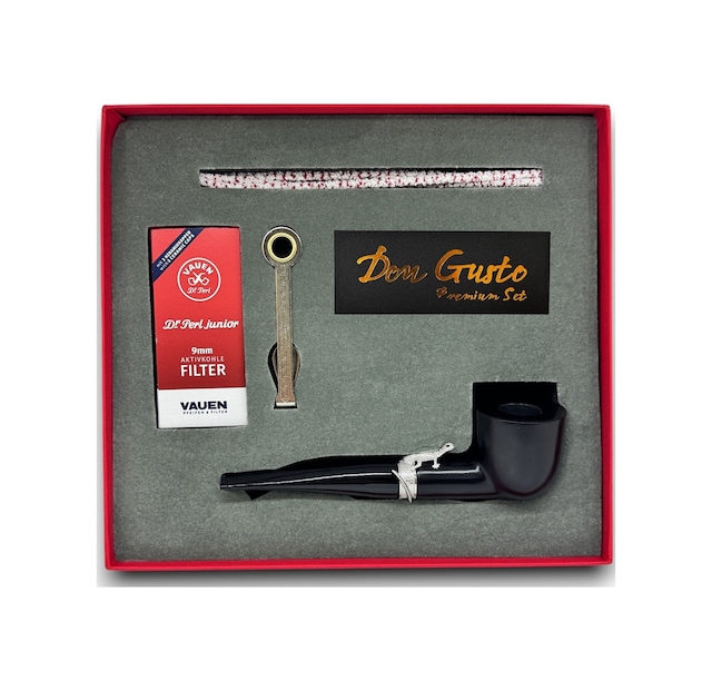 Crocodile 9mm Filtreli Ahşap Pipo Seti Mat Siyah