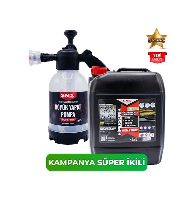 Hipersonik 5 Kg Ve Köpük Yapıcı Kimyasal Dayanımlı Basınçlı Pompa 2 Litre