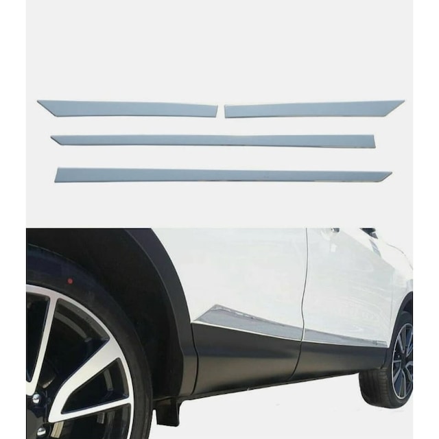 Nissan Qashqai Krom Yan Kapı Çıtası 4 Prç. 2014 - 2021 Arası