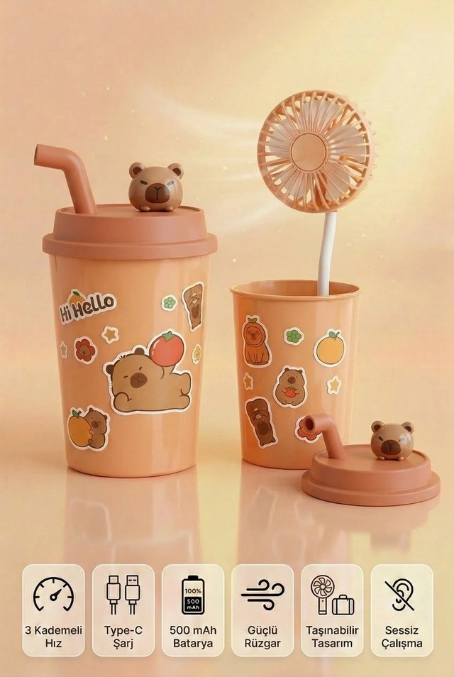 Ers Bardak Model Mini Ayıcıklı Fan