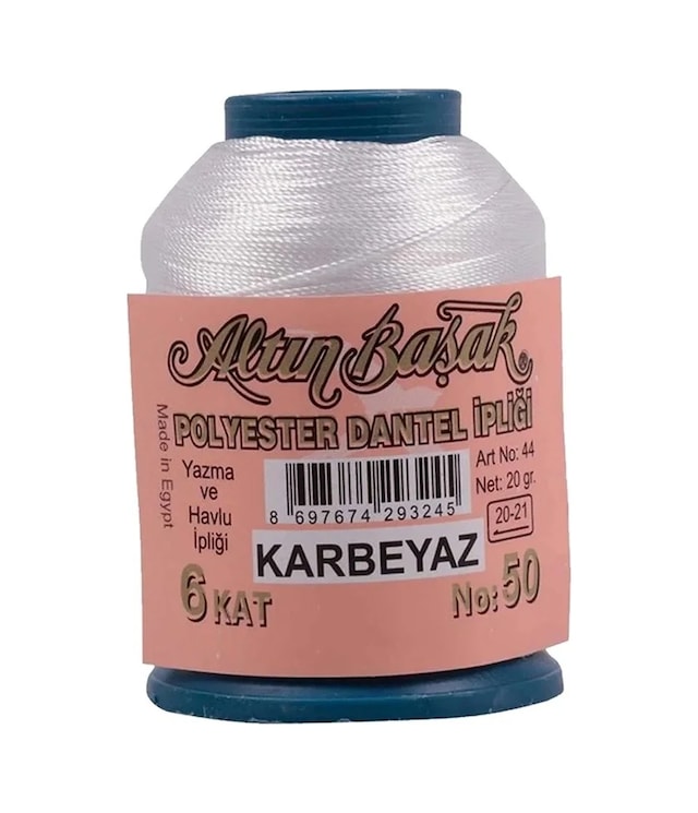 Ers Altınbaşak Oya Ve Dantel İpi 20 Gr - Royaleks - No: K.beyaz