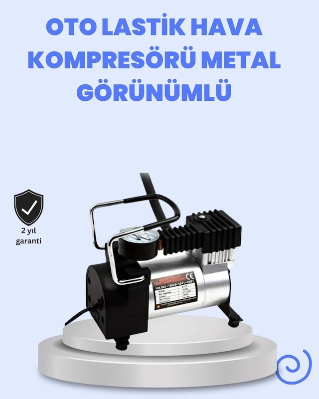 Ers Dc 12v Metal Hava Kompresörü Araç Lastik Şişirme 35l/dk