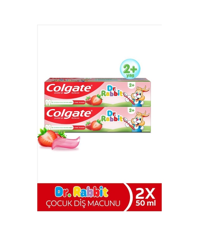 Colgate Dr. Rabbit Strawberry 50ml Çocuk Diş Macunu X2