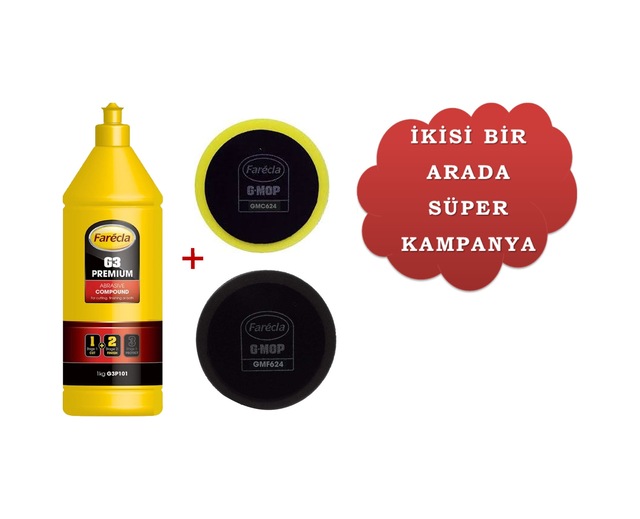 Farecla G3 Premium Pasta 1 L ve Gmc624 Gmf624 Sünger Seti