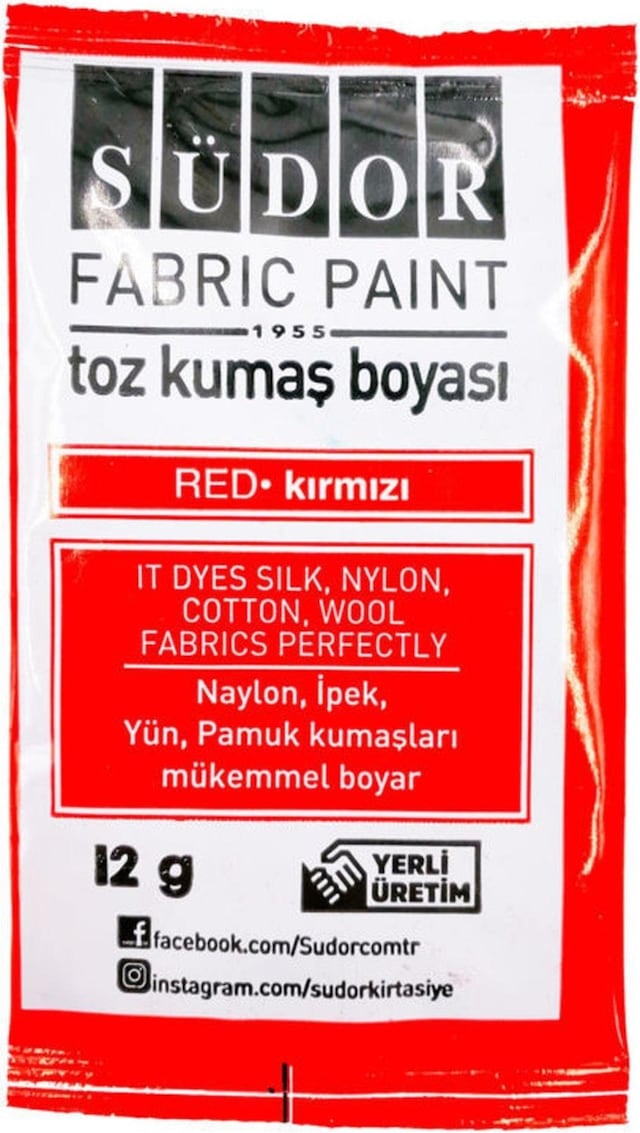 Südor Toz Kumaş Boyası Kırmızı