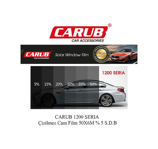Carub 1200 Serıa Çizilmez Cam Film 50x6m % 5 S.d.black
