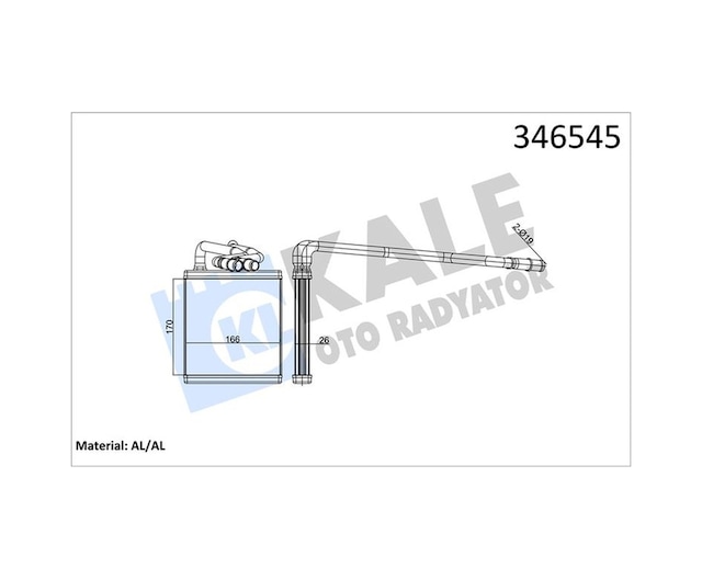 Kalorifer Radyatörü Kale 346545 Ford Fiesta 2008 Oem 8v51 18b539 Ac
