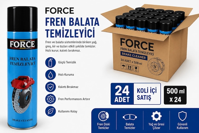 Force Fren Balata Temizleyici Sprey 500 Ml X 24 Adet Koli