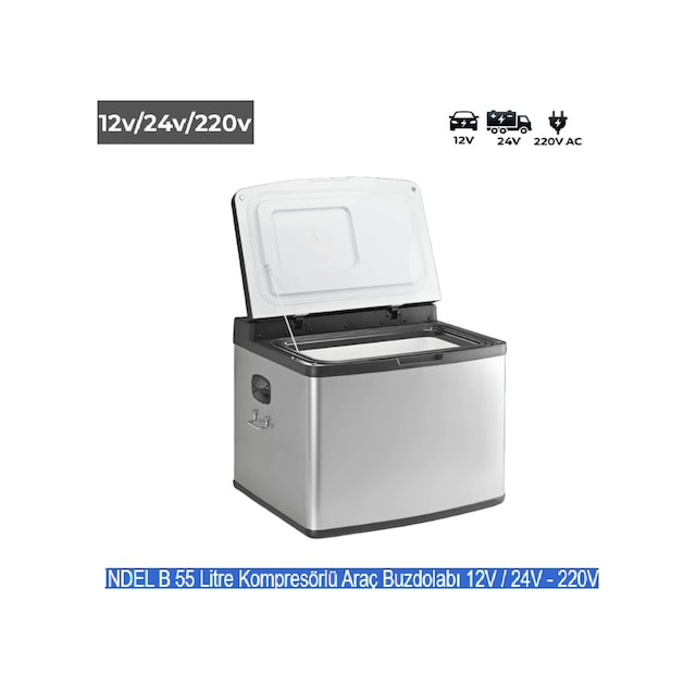 İndel B 55 Litre Kompresörlü Araç Buzdolabı 12v / 24v - 220v
