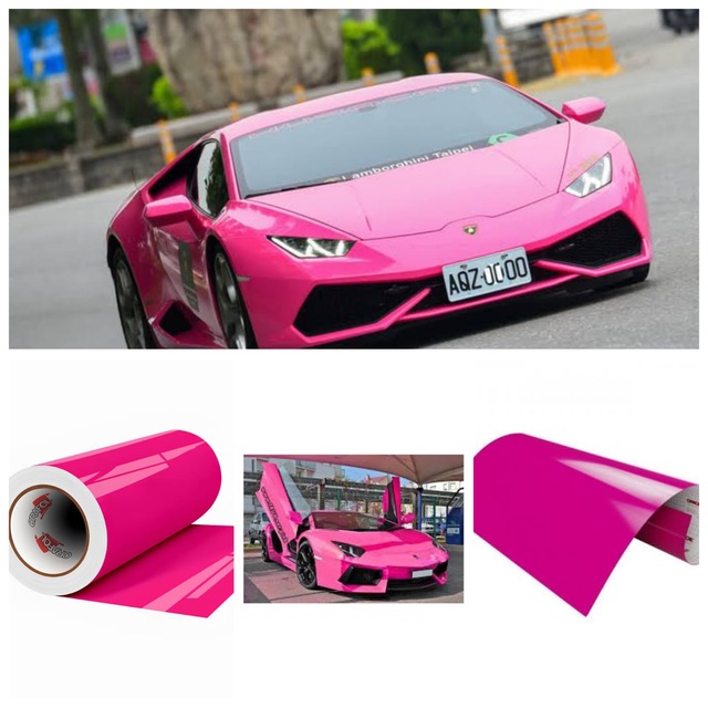 Pembe Renk Dayanıklı Araç Motor Mobilya Folyosu 126cm X 200 Cm