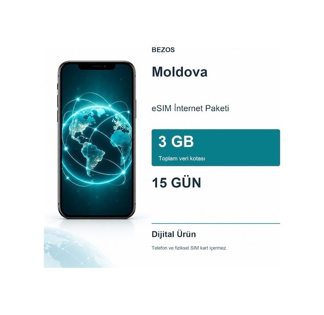 Moldova Esım İnternet Paketi 3 Gb 15 Gün