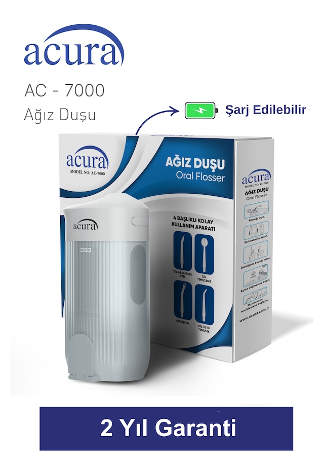Acura Ac-7000 Şarjlı 4 Başlıklı Ağız Duşu
