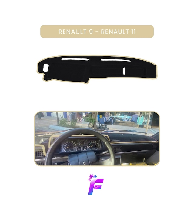 Renault 9 Uyumlu Ön Göğüs Koruma Hızlı Ve Kolay Montaj Kaymaz Tasarım Oto Aksesuar A7 Torpido Halısı