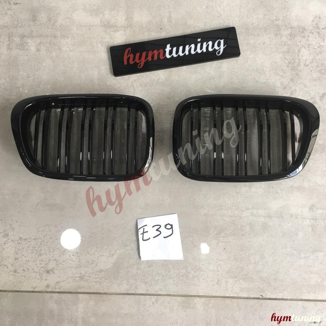 BMW 5 Serisi E39 Panjur, M5 Böbrek, Piano Black, Çift Tırnak