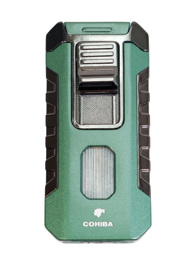 Cohiba 3 Torch Pürmüz Yeşil Metal Puro Çakmağı - Tr9516