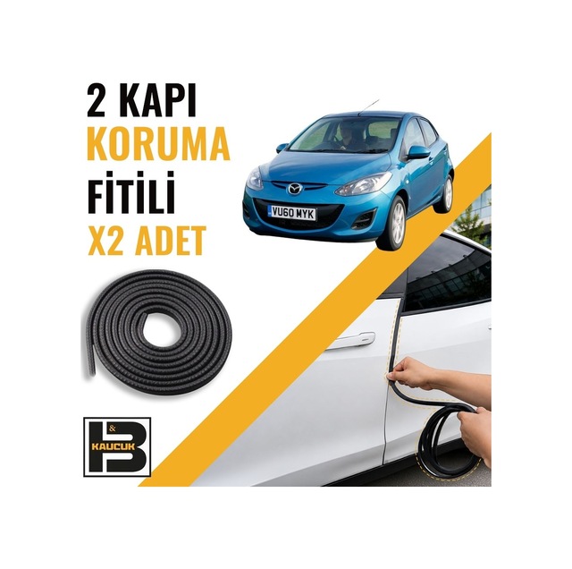 Mazda 2 2007-2012 Kapı Koruma Fitili-iki Kapı-siyah-bm1193