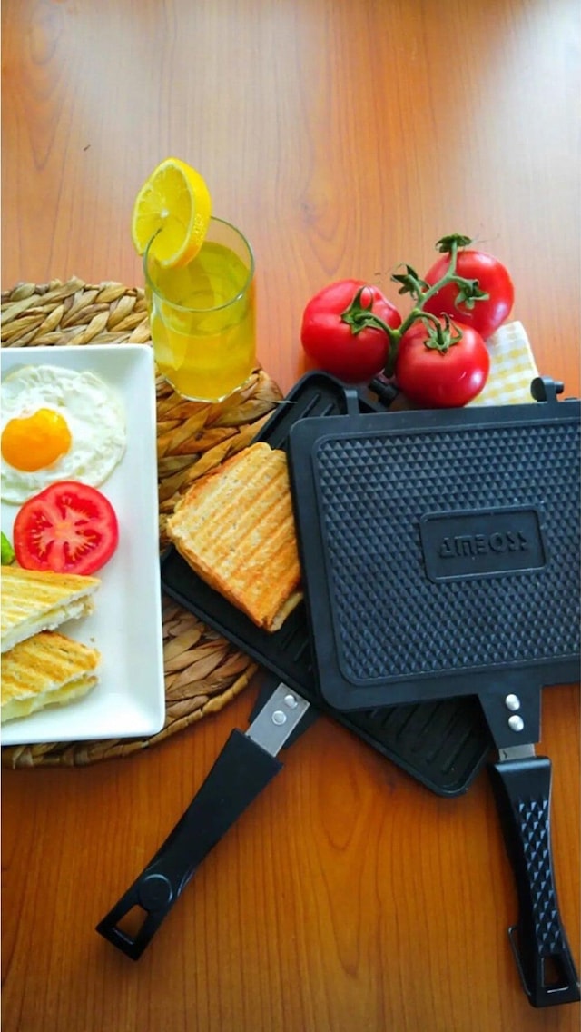 Amboss Kuvars Tost Tavası 25X20 Cm Siyah