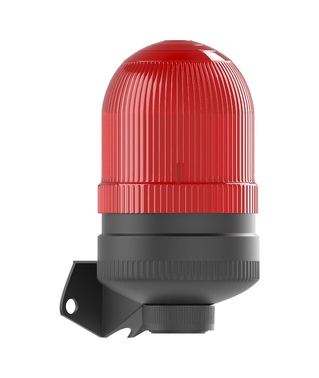 Mesan Ø70 300 Seri Sabit Ampul Buzzer Duvar Montaj Kırmızı 24vdc Ms 304.1.24vdc