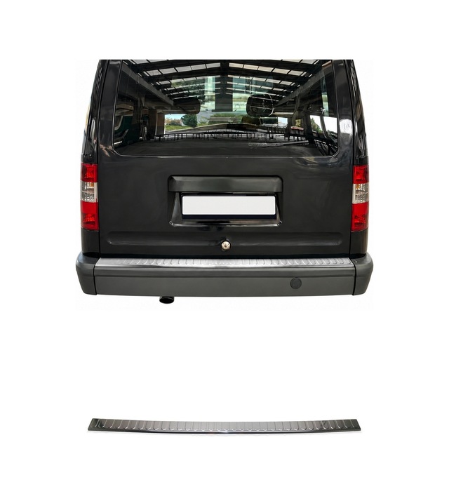 Ford Transit Connect I / Tourneo Connect 2003-2013 Uyumlu Krom Arka Tampon Eşiği Paslanmaz Çelik