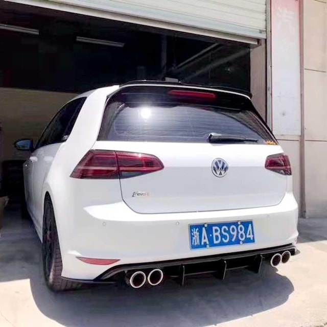 Vw Golf 7 R Tampon Arka Flap 6 Parça Plastik Siyah Renk