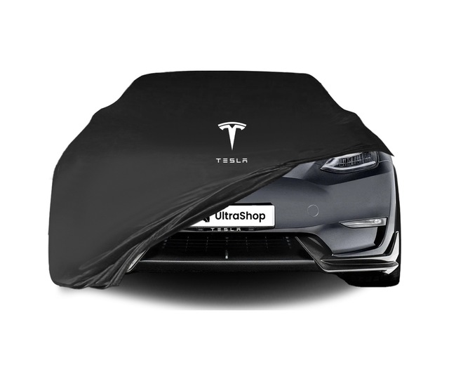 Tesla Model Y 2020- Araba Brandası Siyah Kumaş Penye Toz Geçirmez Oto Garaj Branda