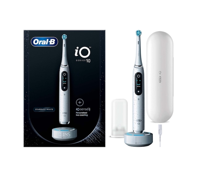 Oral-b Io 10 Şarjlı Diş Fırçası Stardust Beyaz Orta Sertlikte Fırça Kılı İle Ultrasonik Temizlik