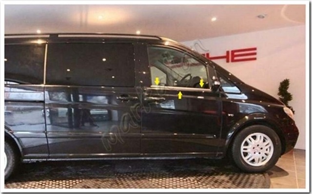 Markadan Mercedes Viano Krom Cam Çıtası 2004-2014 2 Parça Paslanm