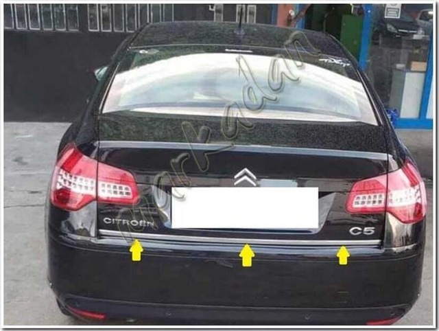 Markadan Citroen C5 Krom Bagaj Alt Çıta 2008 Sonrası Paslanmaz Çe