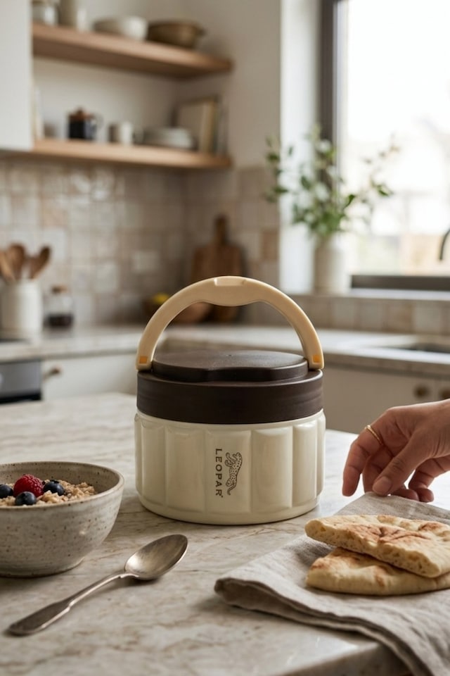Cooker Leopar 1,1 Litre Yemek Termosu Yk1854 Krem