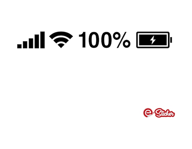 Batarya Pil Wifi Icon Oto Sticker Araba Cam Sticker (521428394)