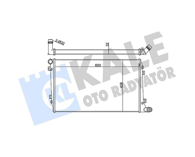 Su Radyatörü Kale 353600 Volkswagen Caddy Iıı 124 Oem 1k0121251ej