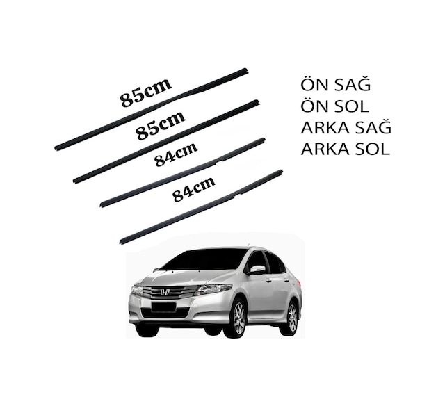 Ns Honda City Çıta Cam Sıyırıcı Fitil Seti Takım 2009-2012