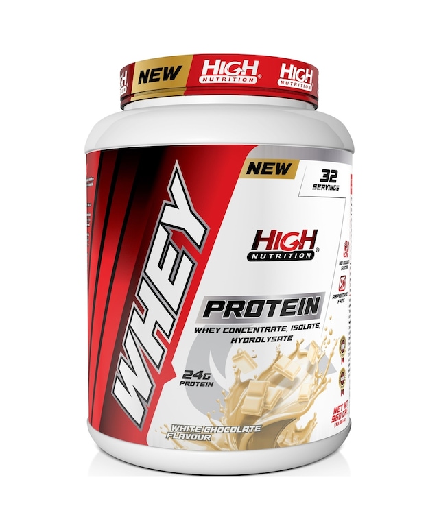 Whey Protein 960 Gr Beyaz Çikolata Aromalı Protein Tozu 24 Gram Protein 32 Servis