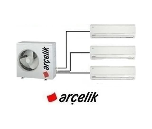 Arçelik ZM18103-9912 18000 BTU 1 Dış + 3 İç Ünite (9+9+12) Duvar Tipi Multi Inverter Klima