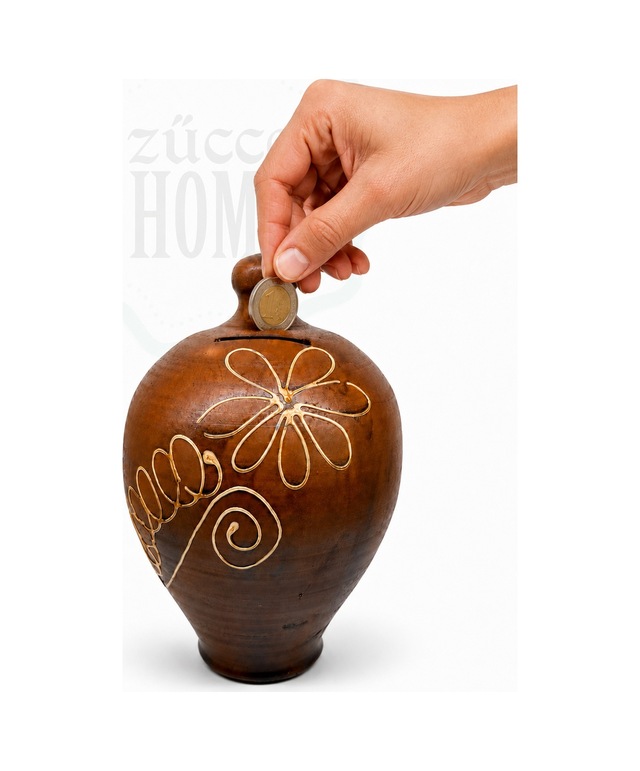 TToprak Küp Kumbara Dekoratif Çömlek Kumbarası - 25 CM