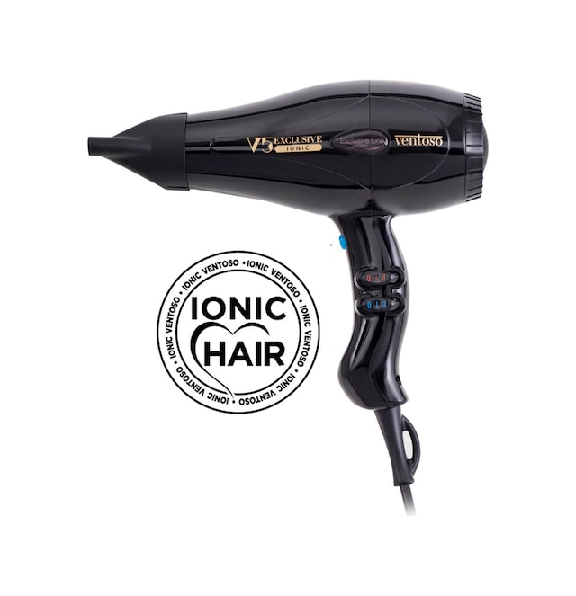Ventoso V5 Exclusive Ionic Profesyonel Fön Makinesi Parlak Siyah