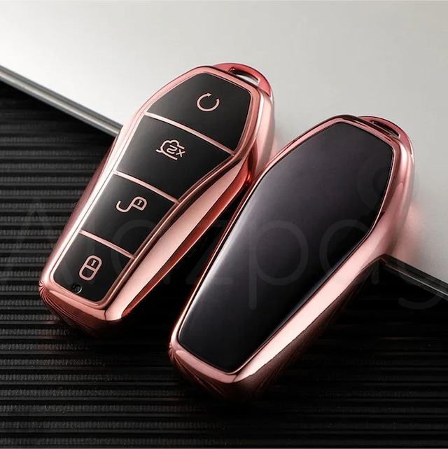 Byd Atto 3 Seal U Anahtar Parlak Tpu Anahtar Kılıfı Rose- 1 Adet