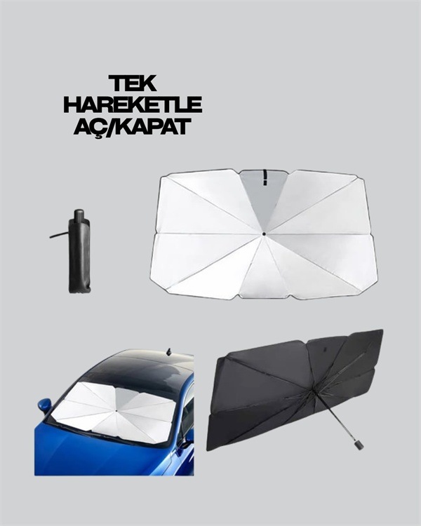 Depomıx Katlanabilir Araba Güneşliği Uv Ve Isı Koruması, Kolay Kurulum Gerektirmez