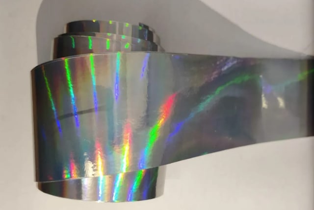 Hologram Gökkuşağı Süsleme 7cmx250cm Şerit Bant Folyo