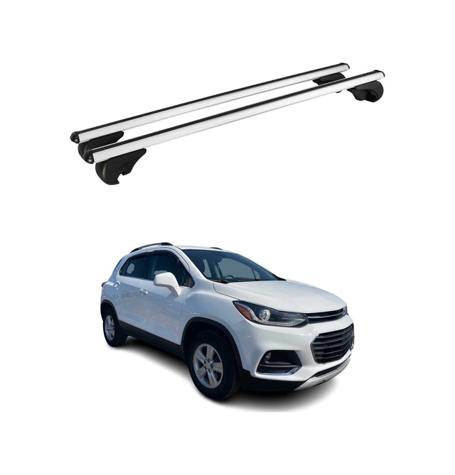 Chevrolet Trax 2013-2015 Arası Uyumlu Port Bagaj Taşıyıcı Ara Atkı Alüminyum Gümüş 2 Parça