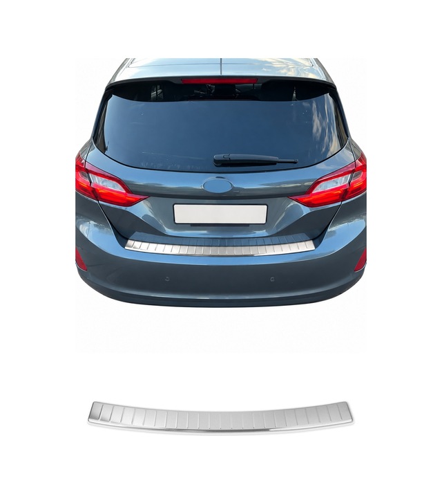 Ford Fiesta Vıı 5 Kapı 2017-2023 Uyumlu Krom Arka Tampon Eşiği Paslanmaz Çelik