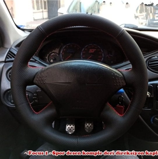Ford Focus 1 1999-2004 Araca Özel Direksiyon Kılıfı Siyah