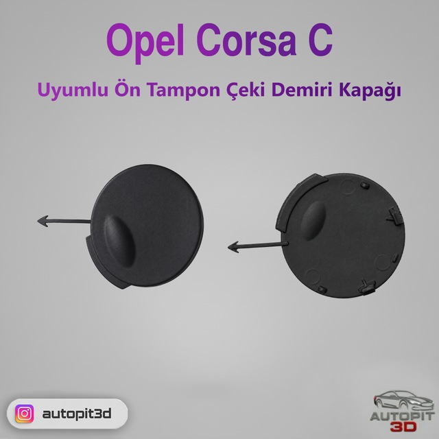 Opel Corsa C Uyumlu Ön Tampon Çeki Demiri Kapağı