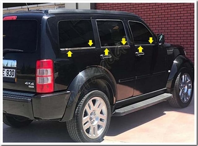 Markadan Dodge Nitro Krom Cam Çıtası 2007 Sonrası 6 Parça Paslanm