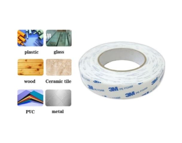 3m Ekstra Güçlü Çift Taraflı Köpük Bant Beyaz - 15 Mm Genişlik - 4.5 Metre