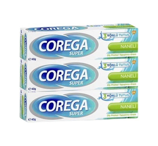 Corega Protez Yapıştırıcı Naneli Krem 3 x 40 G